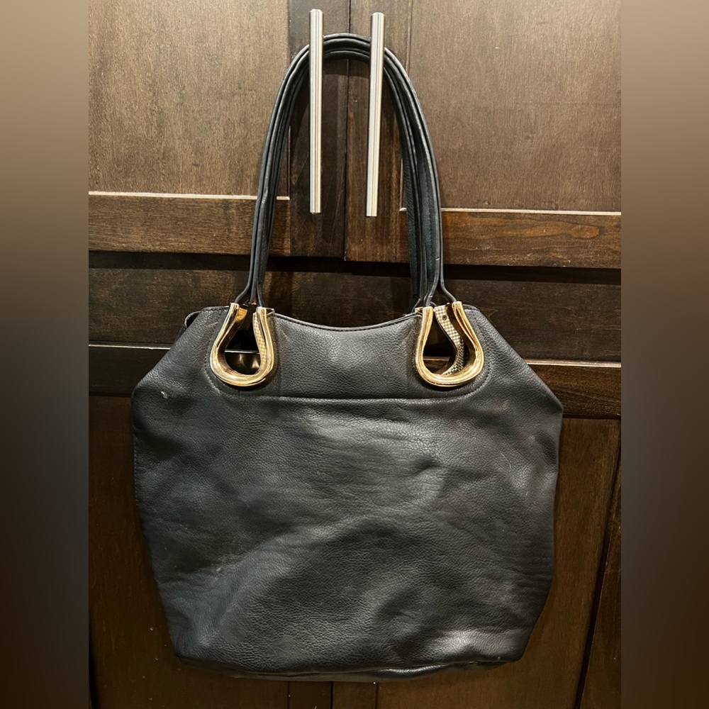 Black leather Tote bag